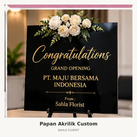 Papan Bunga Akrilik Samarinda